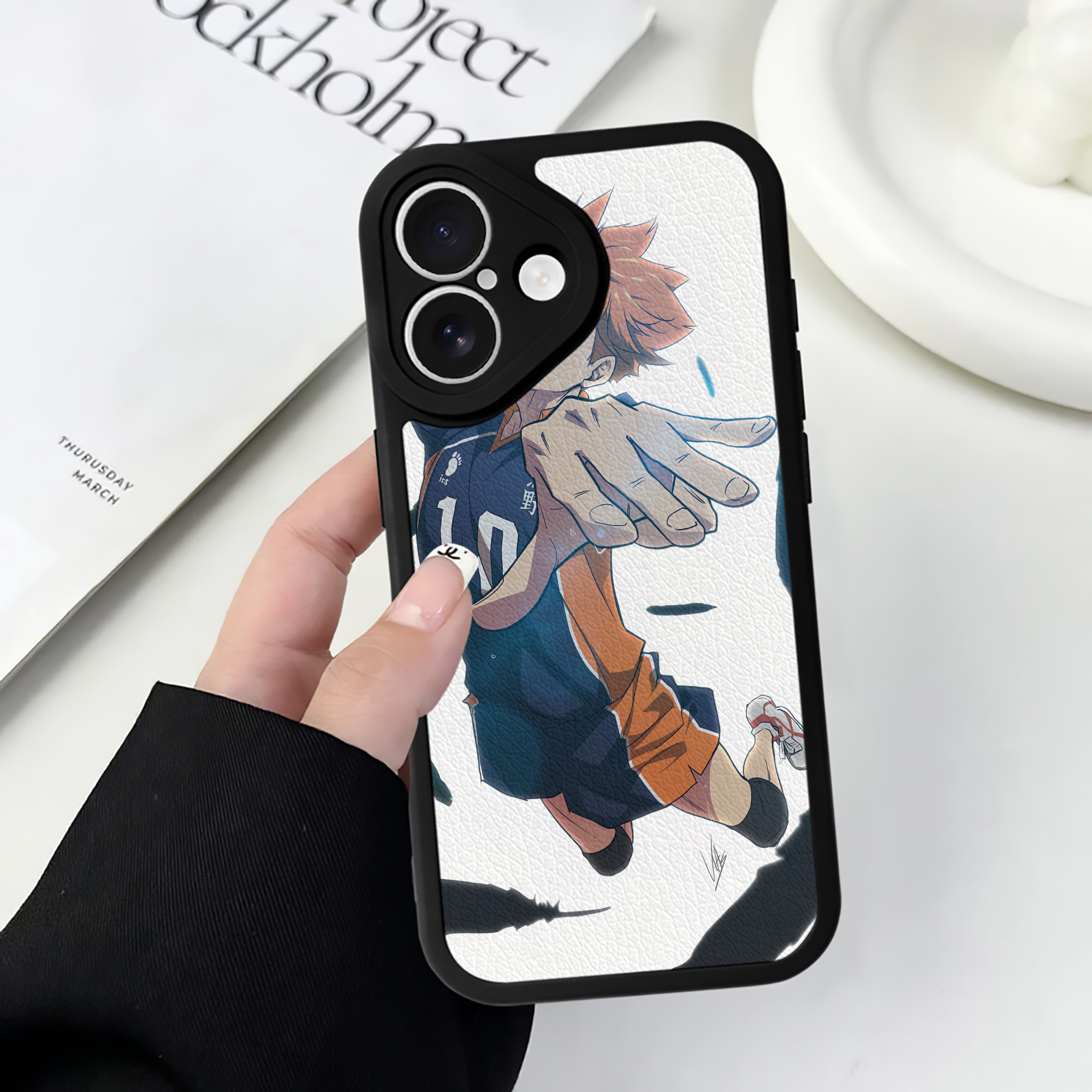 （画像用） ハイキュー!! Haikyu!! 【iPhone 16シリーズ対応】シリコンスマホケース（レザー調） 材質：シリコン
